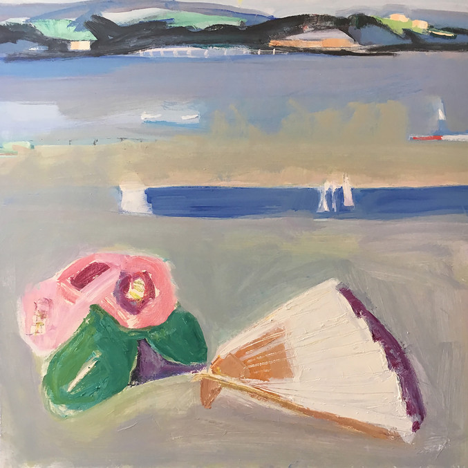Gloria Torner | Bahía con flores y abanico Gloria Torner | Bahía con flores y abanico