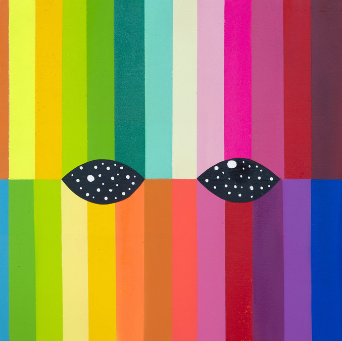 Okuda San Miguel | Rainbow Face 2