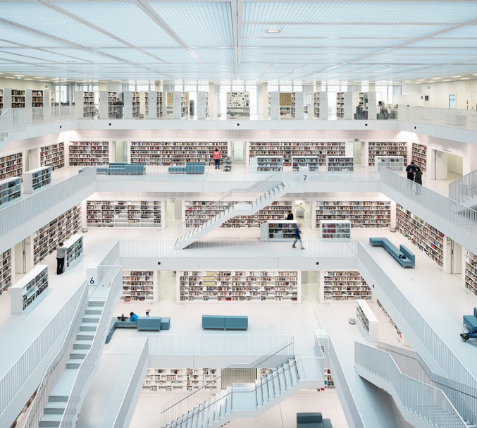 Reinhard Görner | Open Space of City Library, Stuttgart
