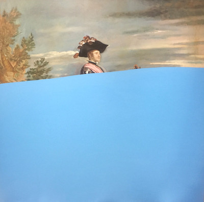 Lino Lago | Pintura azul sobre Velázquez