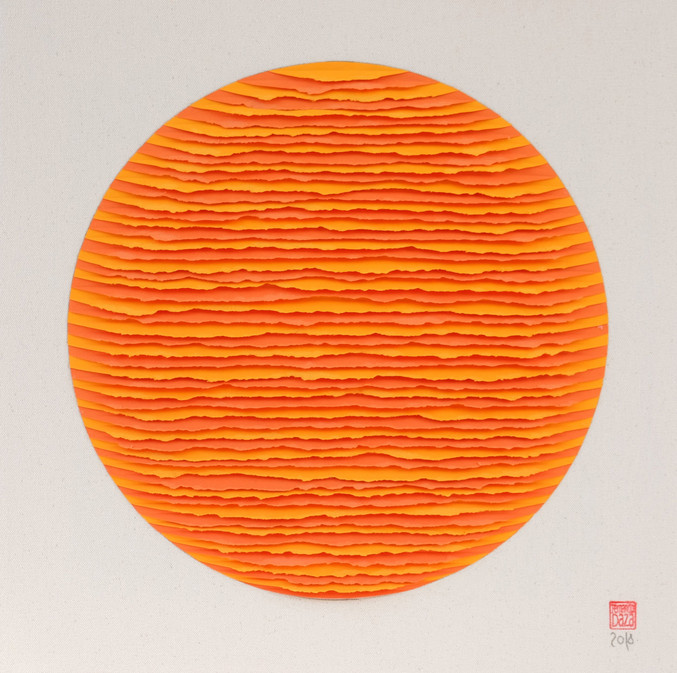 Fernando Daza | Círculo naranja rayado Fernando Daza | Círculo naranja rayado