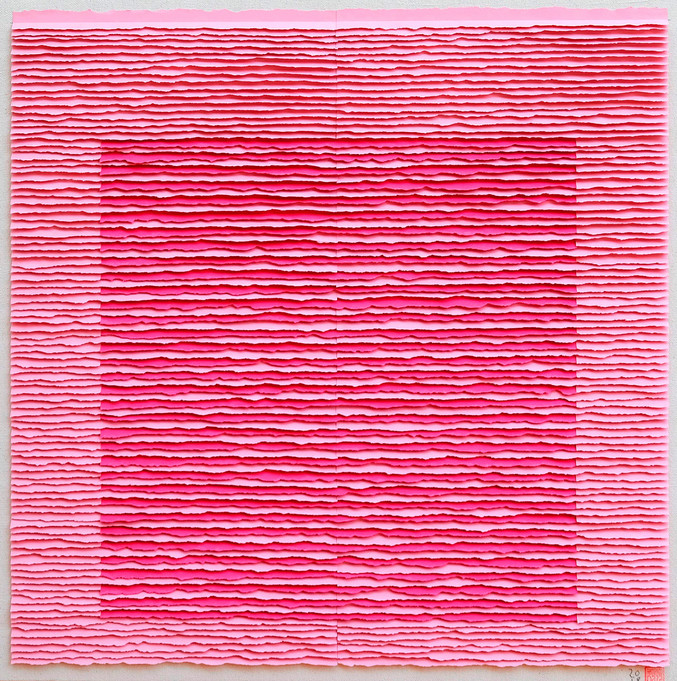 Fernando Daza | Cuadrado rosa sobre fondo rosa I