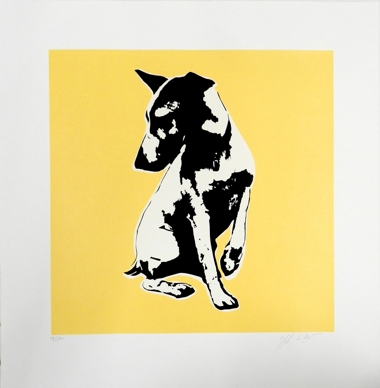 Blek Le Rat | His Master is Voiceless yellow (2008) | URBAN ART 