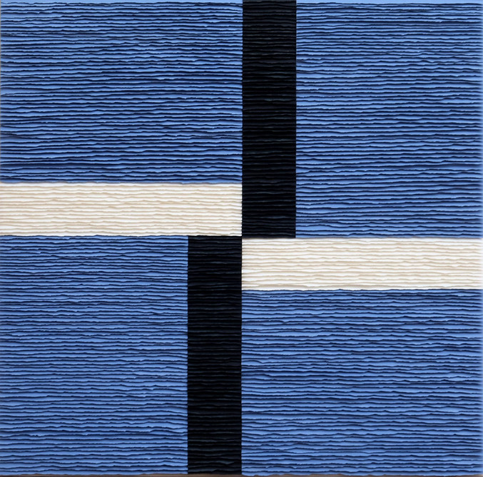 Fernando Daza | Composición cruz sobre azul