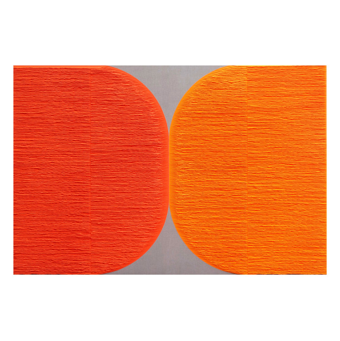 Fernando Daza | Díptico - formas naranjas
