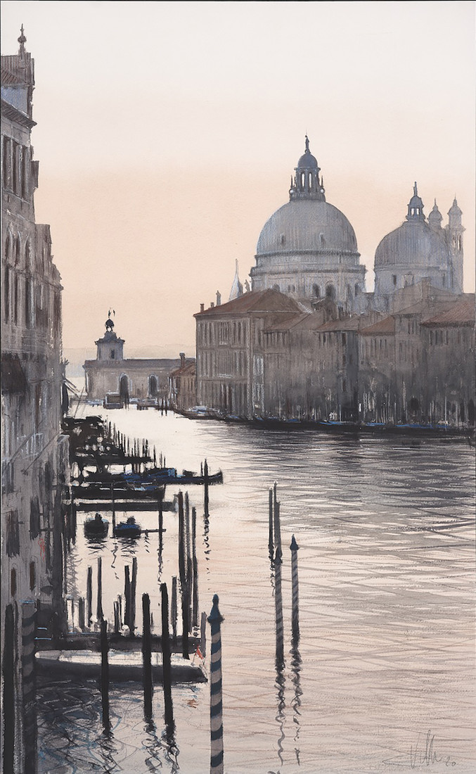Charles Villeneuve | El Gran Canal desde el Puente de la Academia Charles Villeneuve | El Gran Canal desde el Puente de la Academia