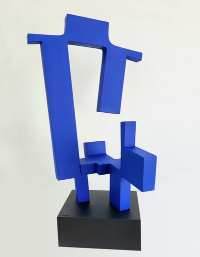 Carlos Albert | Geometric blue sailboat