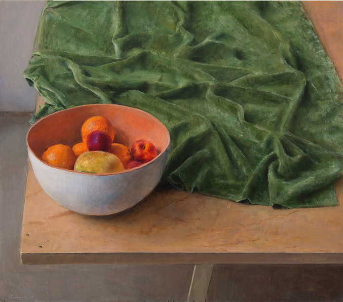 Leticia Feduchi | Frutero y tela verde Leticia Feduchi | Frutero y tela verde