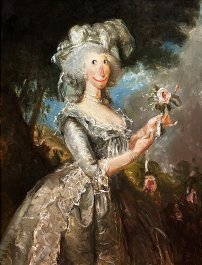 Iván Quesada | Retrato de María Antonieta con una rosa (Elisabeth Louise Vigee-Lebrun)