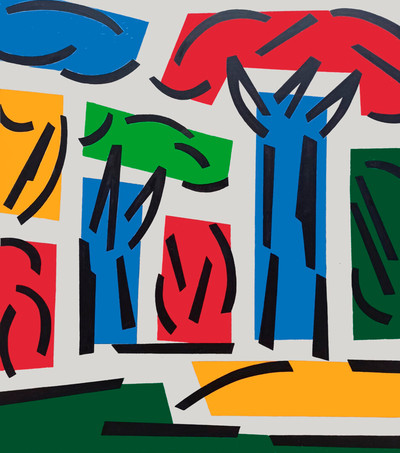 Rosa Torres | Árboles tronco azul